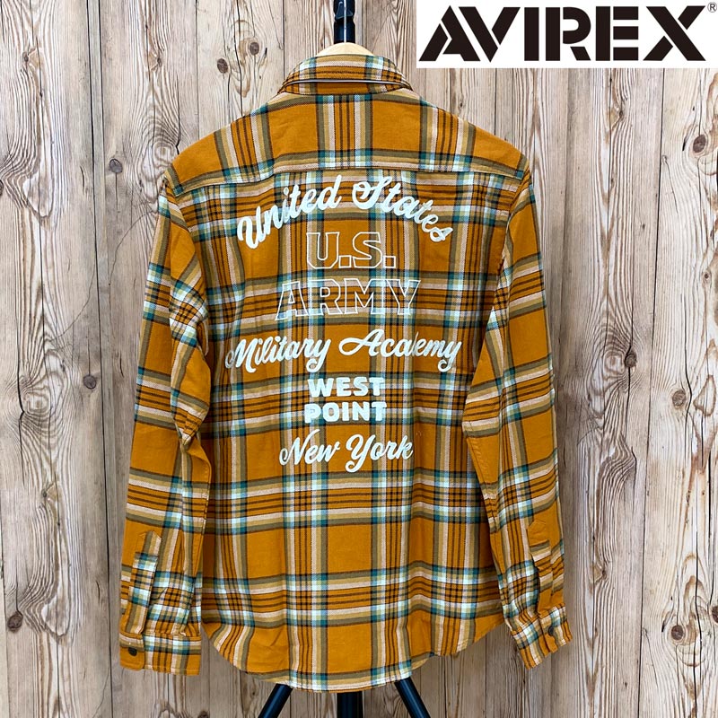 AVIREX アヴィレックス CHECK EMBROIDERED SHIRT チェックシャツ