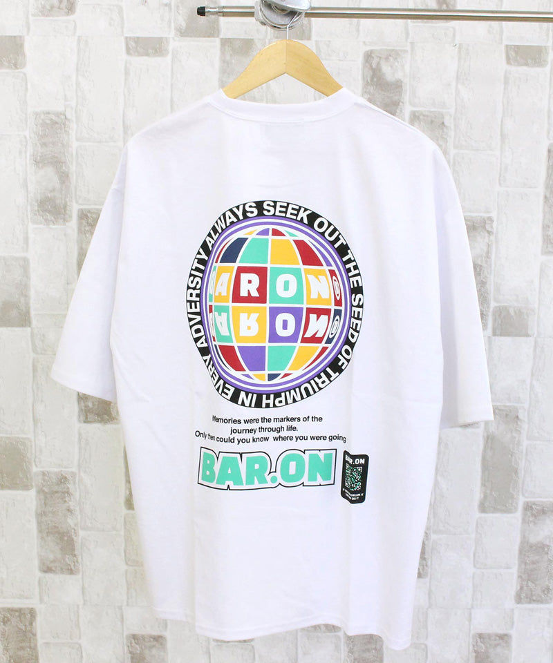 BARON バロン サークルロゴ バックプリント クルーネック 半袖Tシャツ