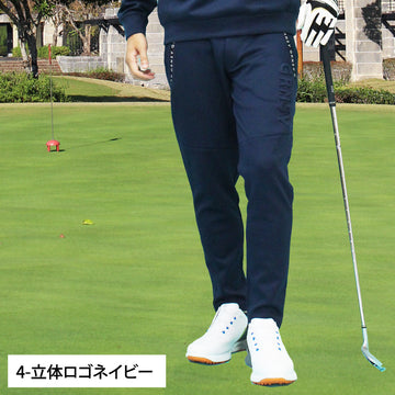 GIORNO SEVEN ジョルノセブン ゴルフパンツ ゴルフウェア メンズ ブランド ストレッチ ジャージ センターシーム 立体ロゴ