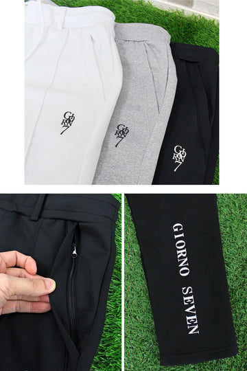 GIORNO SEVEN ジョルノセブン ゴルフパンツ ゴルフウェア メンズ ブランド ストレッチ ジャージ センターシーム 立体ロゴ
