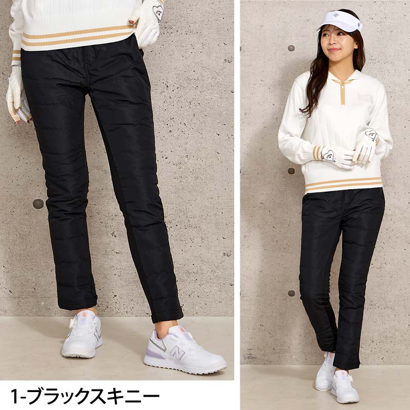 ダウンパンツ レディース ゴルフパンツ ダウン80% 暖裏起毛 裏