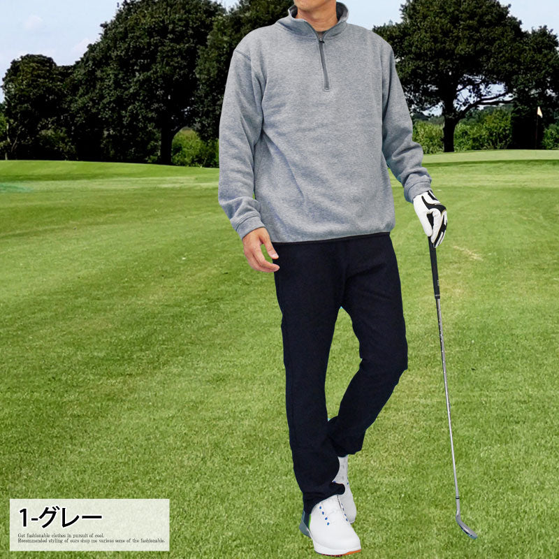 ゴルフウェア メンズ ゴルフ トレーナー 裏起毛 スウェット
