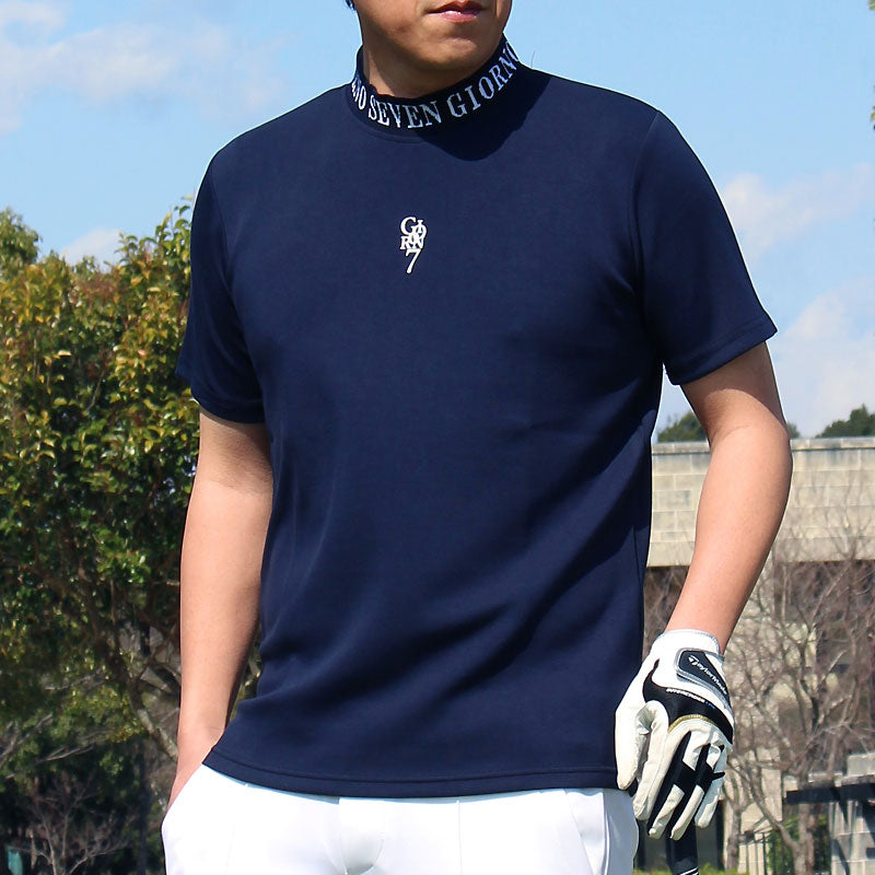 en Giorno アンジョルノ プリントモックネック半袖シャツ ゴルフウェア メンズ モックネックシャツ – Un Giorno online