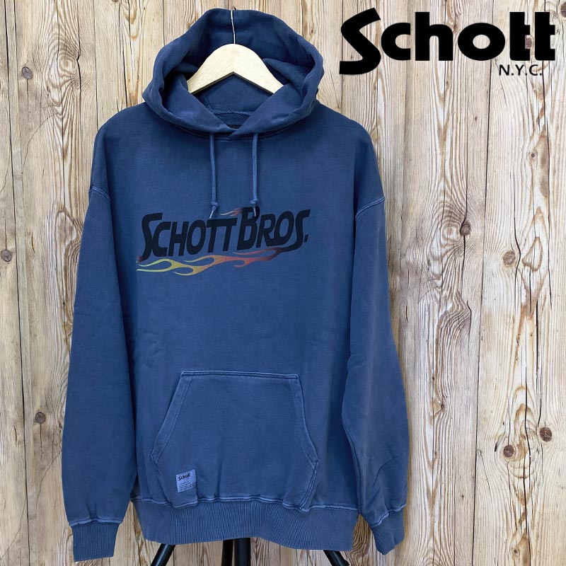 Schott ショット HOODED SWEAT FIRE SCRIPT ファイアスクリプト