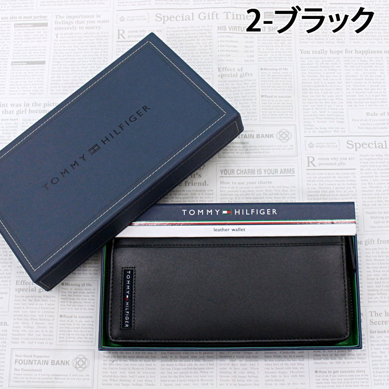 TOMMY HILFIGER トミー ヒルフィガー ラウンドファスナーレザー長財布 