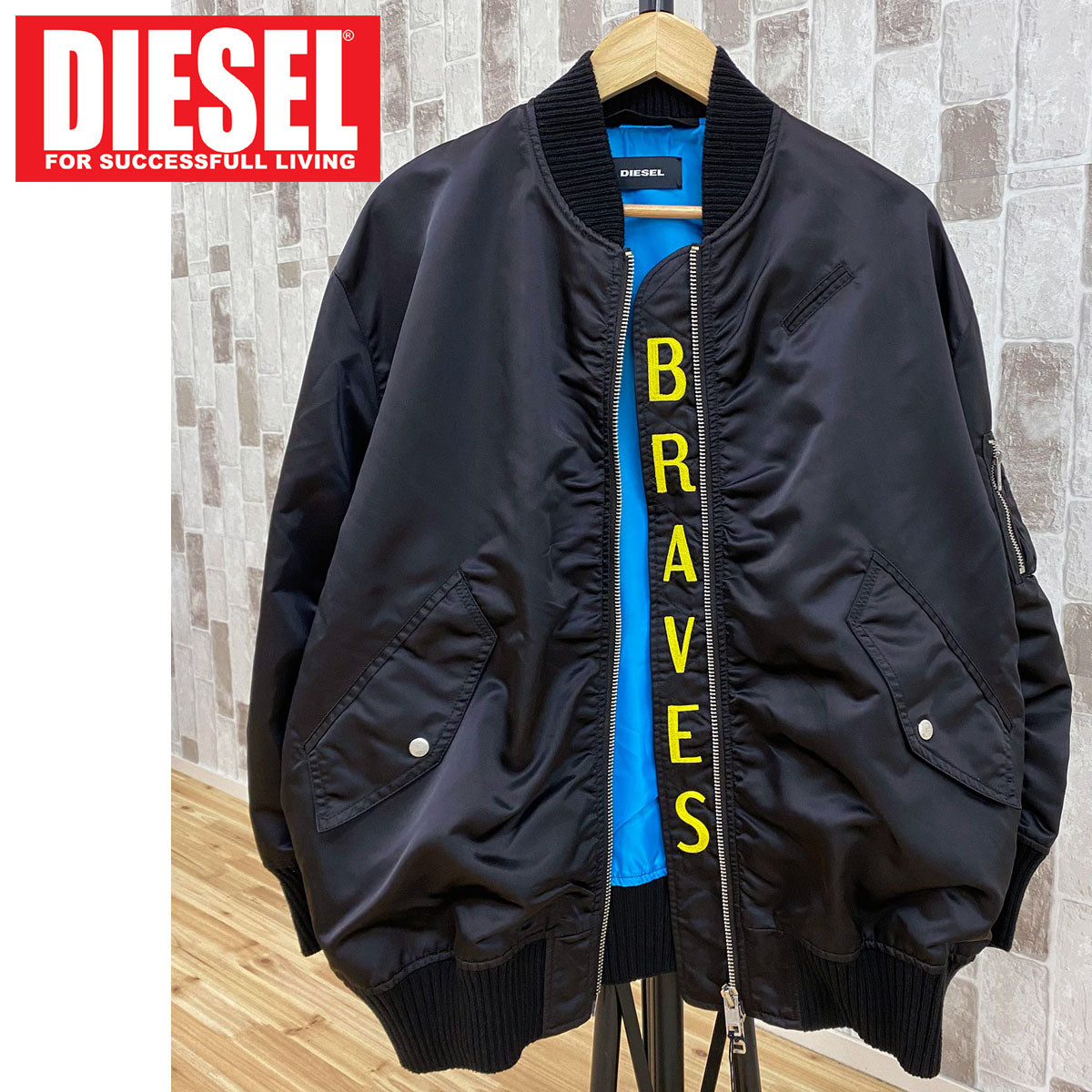 DIESEL ディーゼル Wzip ルーズシルエット MA-1 ボンバージャケット