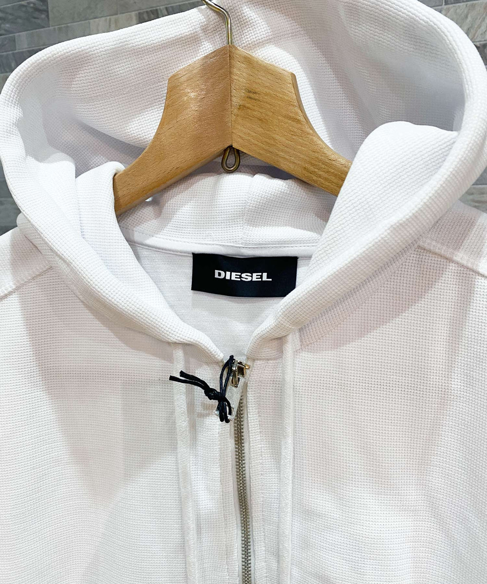 DIESEL ホワイト ジップアップパーカー最終値下げ DIESEL ディーゼル ジップアップパーカー ロゴ S-GINA-J FELPA – TopIsm