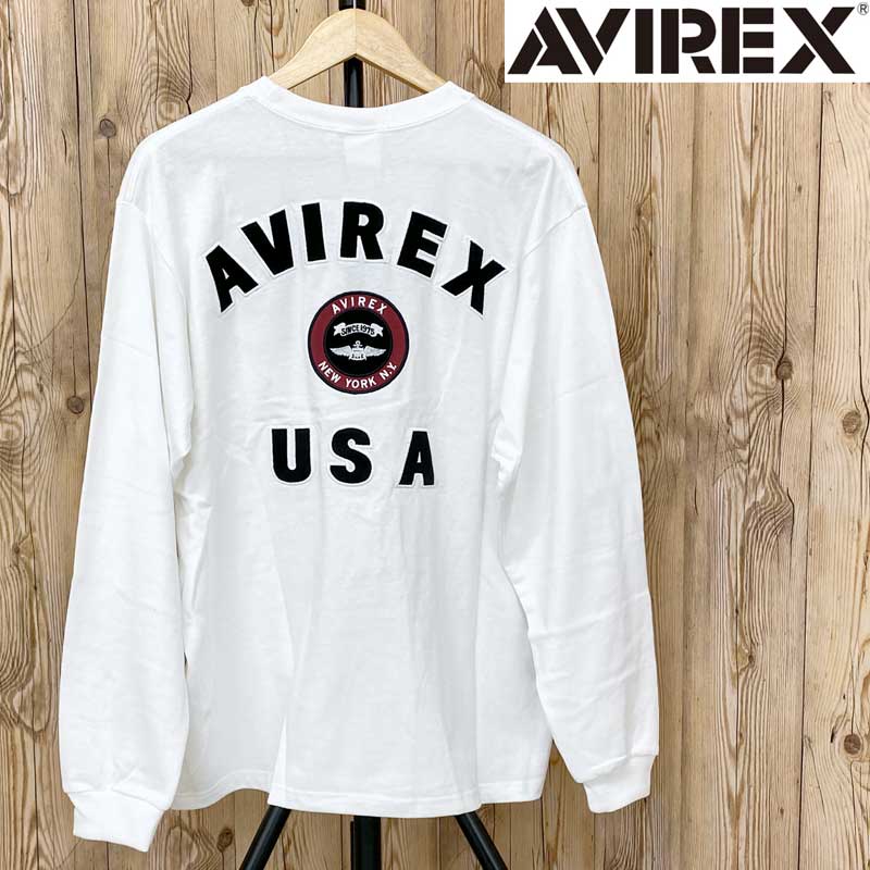 AVIREX アヴィレックス VARSITY LOGO 2.0 ロングTシャツ 長袖Tシャツ