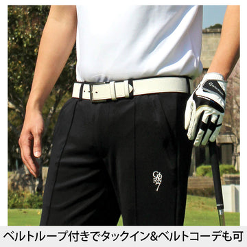 GIORNO SEVEN ジョルノセブン ゴルフパンツ ゴルフウェア メンズ ブランド ストレッチ ジャージ センターシーム 立体ロゴ