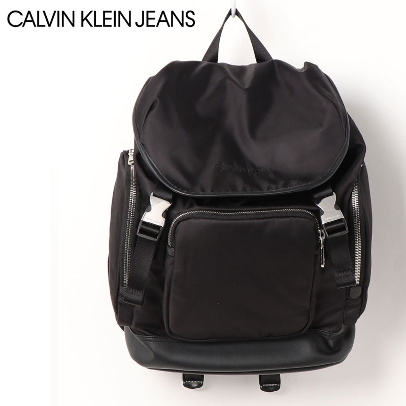 Calvin Klein Jeans ナイロンファブリック フラップデザイン バック ...