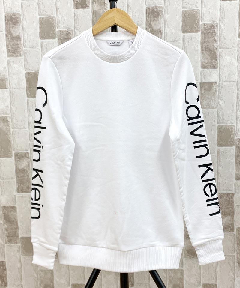 [Calvin Klein] カルバンクライン ロゴ スウェット 白(L)