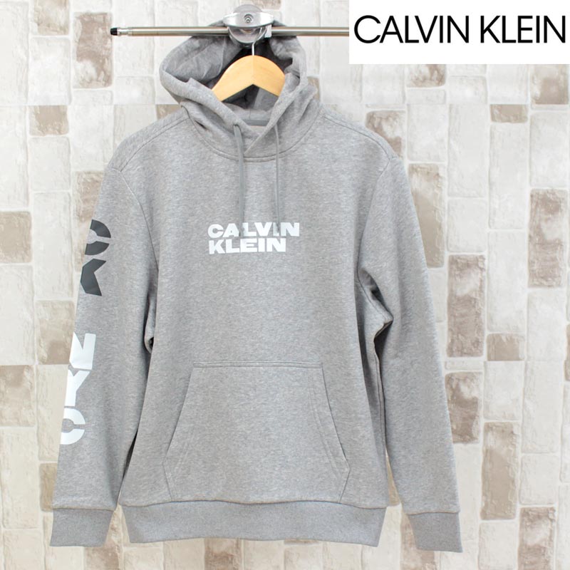 【L】CALVIN KLEIN カルバンクライン/プルオーバーパーカー CKロゴ