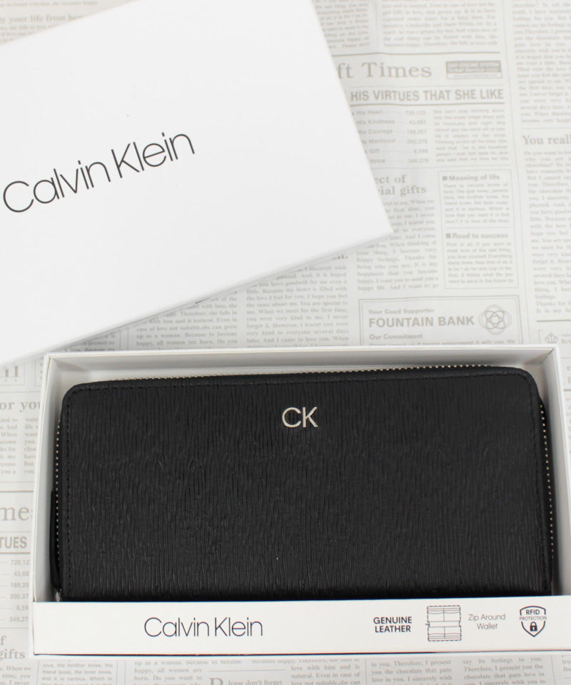 Calvin Klein カルバンクライン RFiD CK ワンポイントロゴ ラウンド