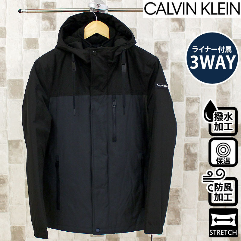 新品 CALVIN KLEIN 中綿メンズ ダウンジャケット レッド XLサイズ