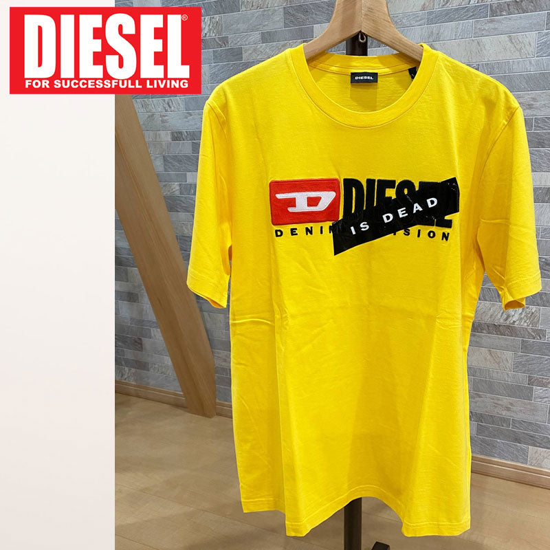 DIESEL ディーゼル ワッペンロゴ刺繍 クルーネック 半袖 Tシャツ