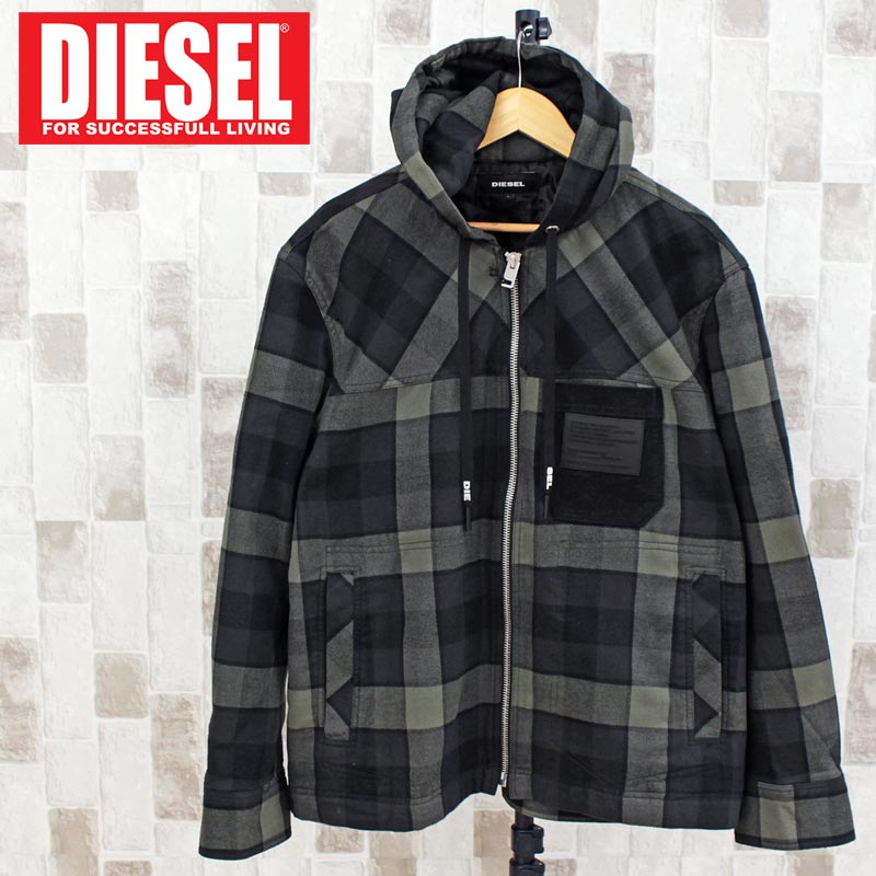 DIESEL ディーゼル メンズ ジャケット フーデッドジャケット チェック