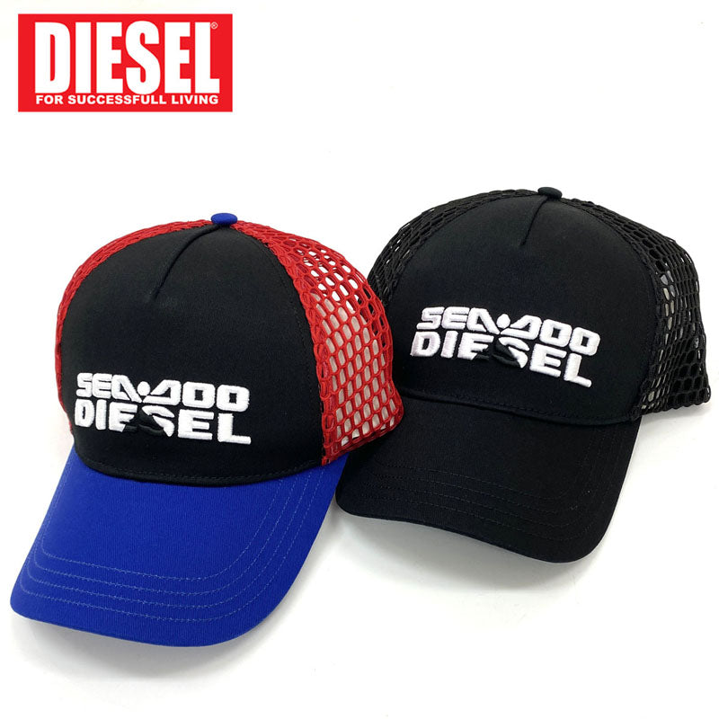 DIESEL ディーゼル メンズ キャップ 帽子 ダブルネーム ロゴ メッシュ