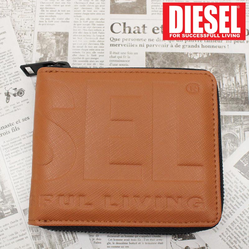 DIESEL ディーゼル 財布 2つ折り財布 ウォレット ラウンドファスナー