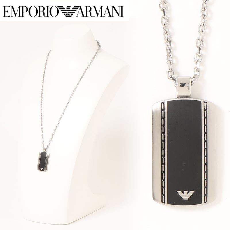 EMPORIO ARMANI エンポリオ アルマーニ プレートモチーフネックレス