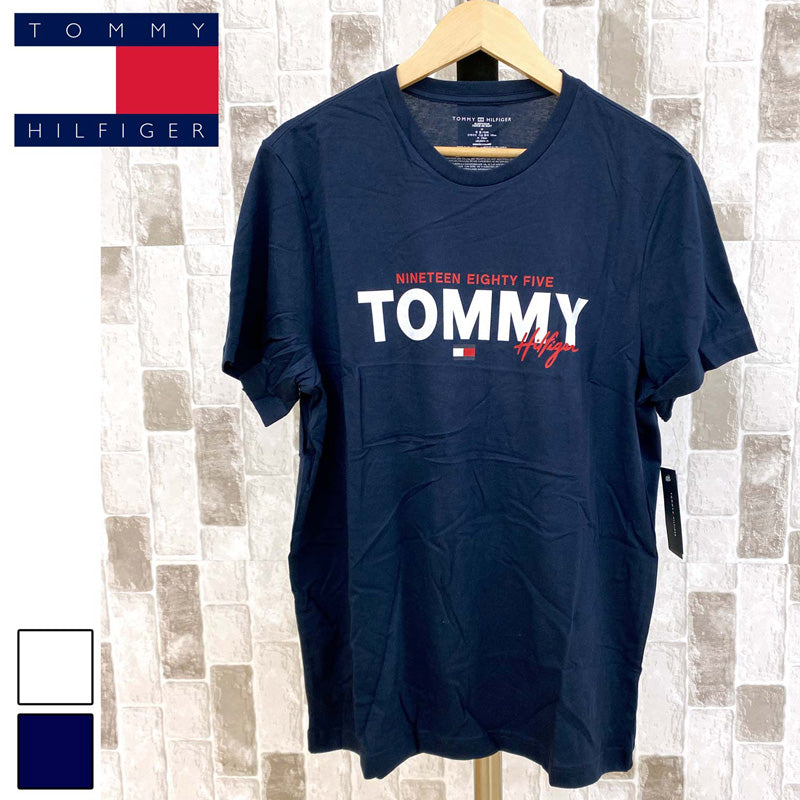 TOMMY HILFIGER トミー ヒルフィガー フロントロゴ クルーネック 半袖Tシャツ トップス コットン 綿100％