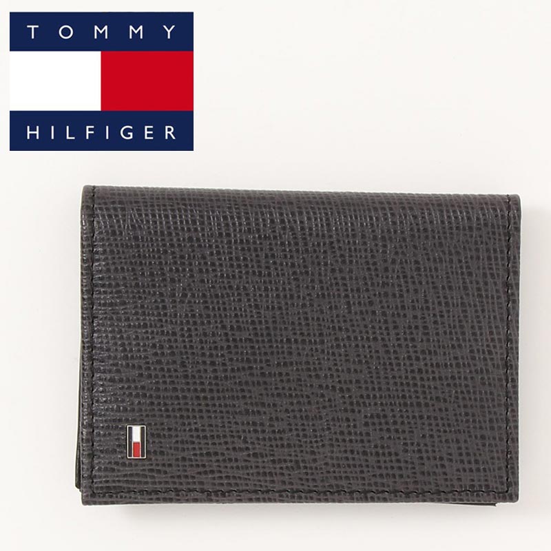 TOMMY HILFIGER トミー ヒルフィガー ワンポイントフッグ レザーカード