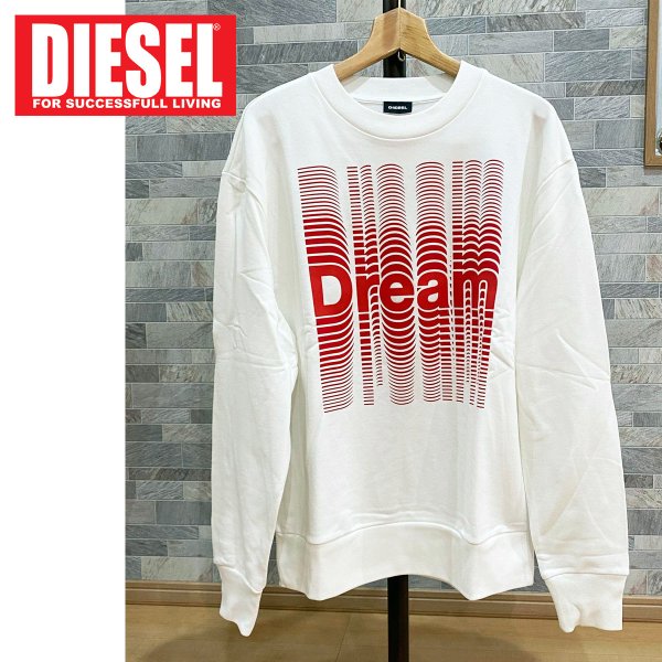 DIESEL ディーゼル グラフィックラバーロゴ スウェット プルオーバー S