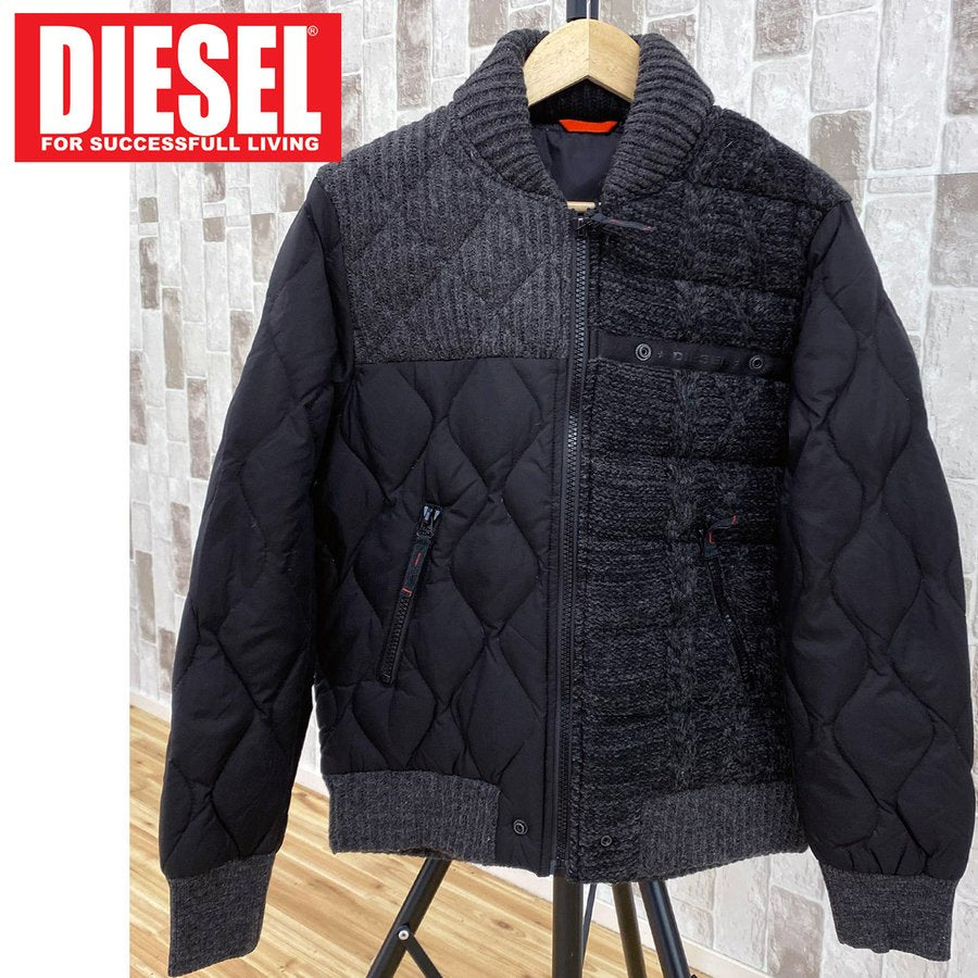 DIESEL ディーゼル ミックスマテリアル中綿ダウンジャケット – TopIsm