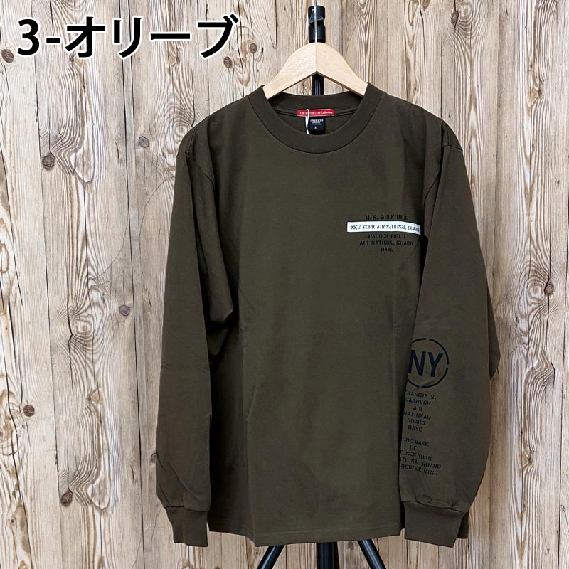 AVIREX アヴィレックス A.N.G.PATCH&PRINT ロングTシャツ 長袖Tシャツ