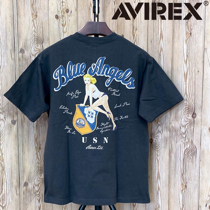 AVIREX アヴィレックス BLUE ANGELS PINUP GIRL 半袖Tシャツ – TopIsm
