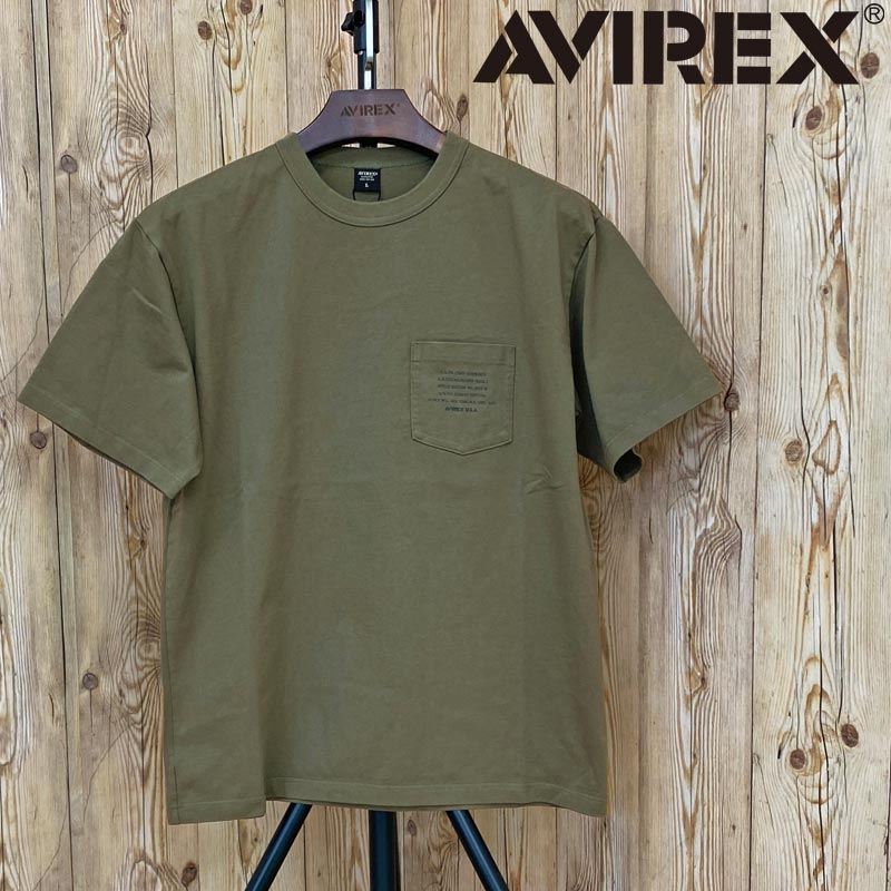 国内発送【AVIREX】MIL. STENCIL OFFICIAL LOGO T-SHIRT AVIREX tシャツ MIL. STENCIL OFFICIAL LOGO T-SHIRT