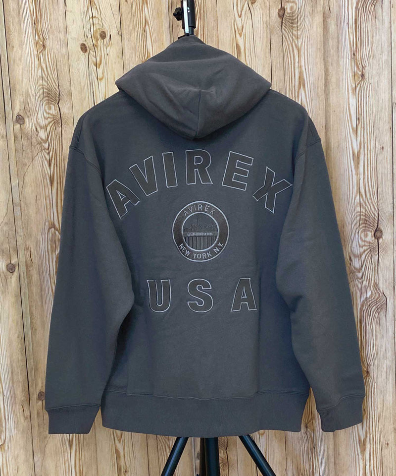 AVIREX アヴィレックス VARSITY LOGO ZIP SWEAT PARKA NYC バーシティ 