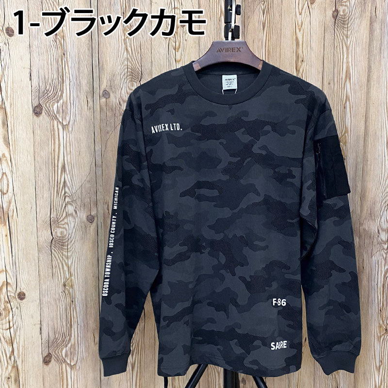 AVIREX アヴィレックス SIDE ZIP STENCIL T-SHIRT HAT IN THE RING