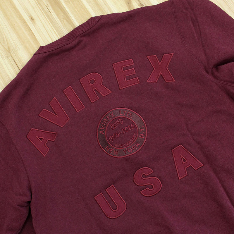 AVIREX アヴィレックス 50th VARSITY CREWNECK SWEAT 783-5253004 50