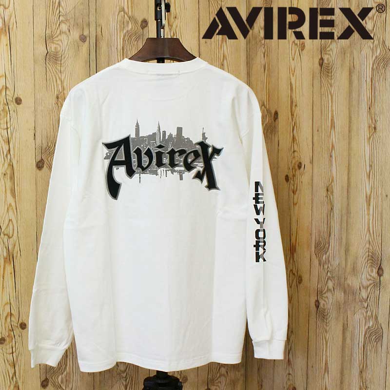 AVIREX Tシャツ ブラック ホワイト セット AVIREX アヴィレックス EMB L/S T-SHIRT 'AVIREX NYC' 783-52530023