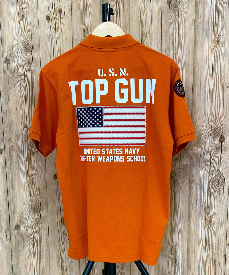 AVIREX 半袖ポロシャツ　FLAG TOP GUN AVIREX セール！ アビレックス 半袖ポロシャツ TOP GUN FLAG