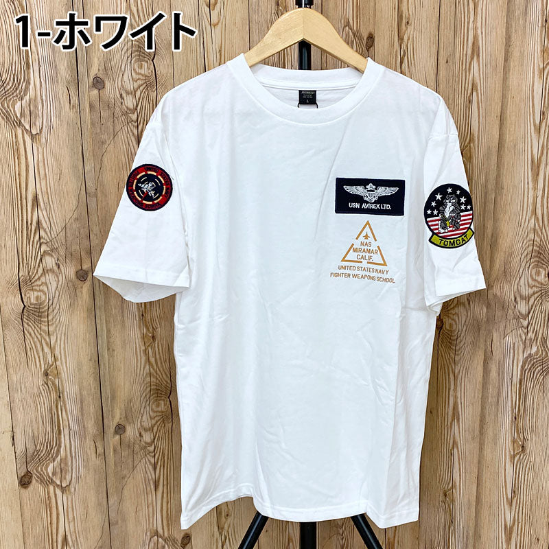 AVIREX アビレックス TOP GUN PATCH & PRINT T-SHIRT トップガン半袖T 