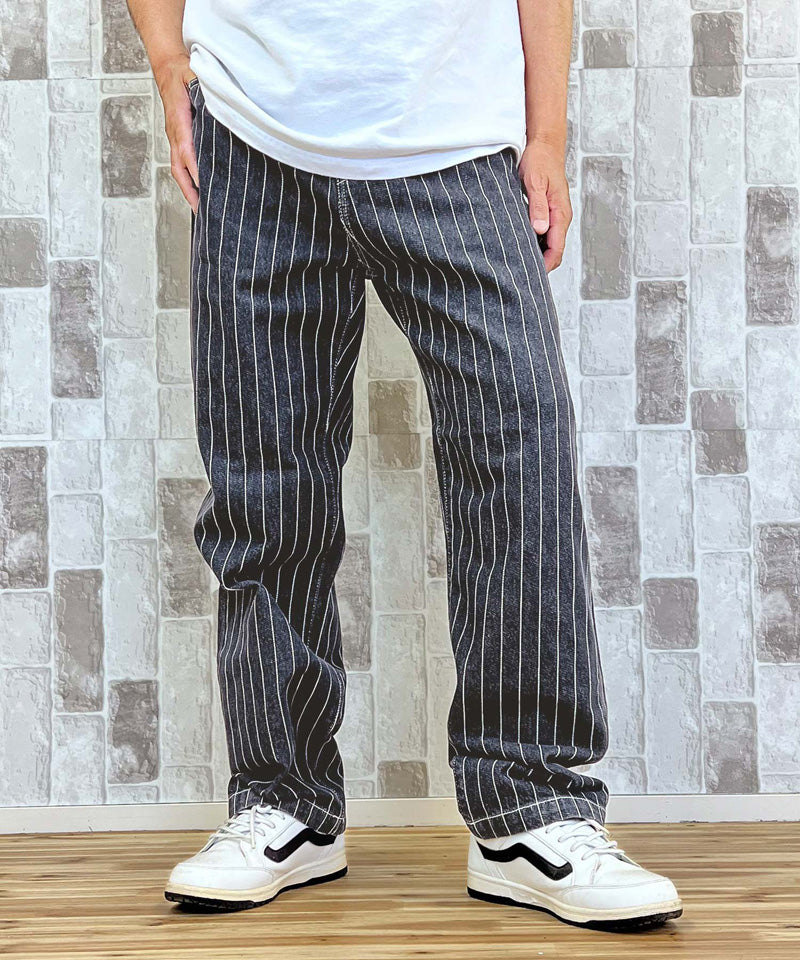 Carhartt カーハート WIP ヒッコリーストライプ テーパード ワイドデニムパンツ オルレアン パンツ Orlean Pant