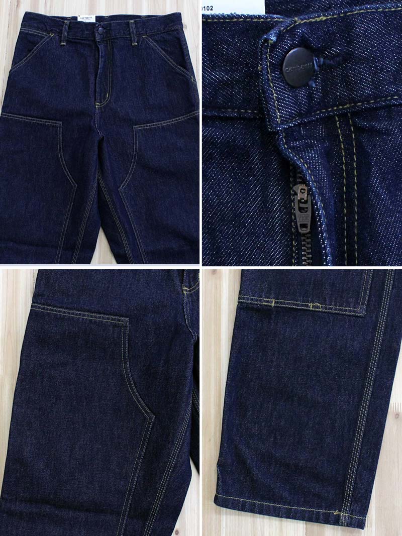 未使用Carhartt WIPダブルニーパンツ ハートタグ ネイビーW34L32