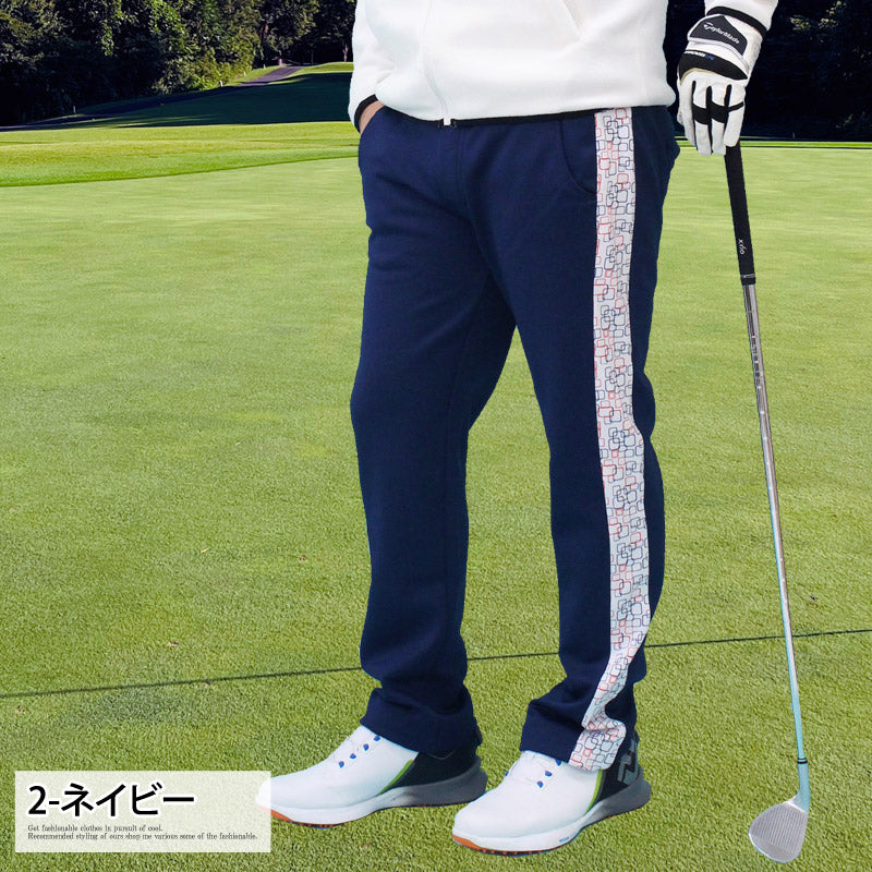 ゴルフパンツ メンズ ゴルフウェア 暖かい 裏起毛フリース