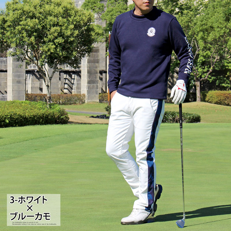 ゴルフパンツ メンズ ゴルフウェア 暖かい 裏起毛フリース