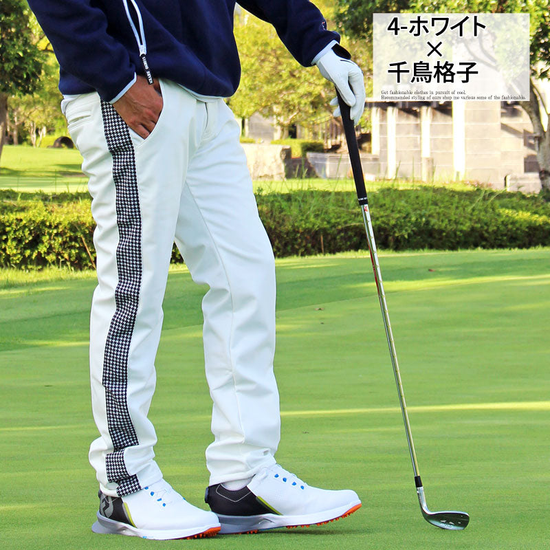 ゴルフパンツ メンズ ゴルフウェア 暖かい 裏起毛フリース