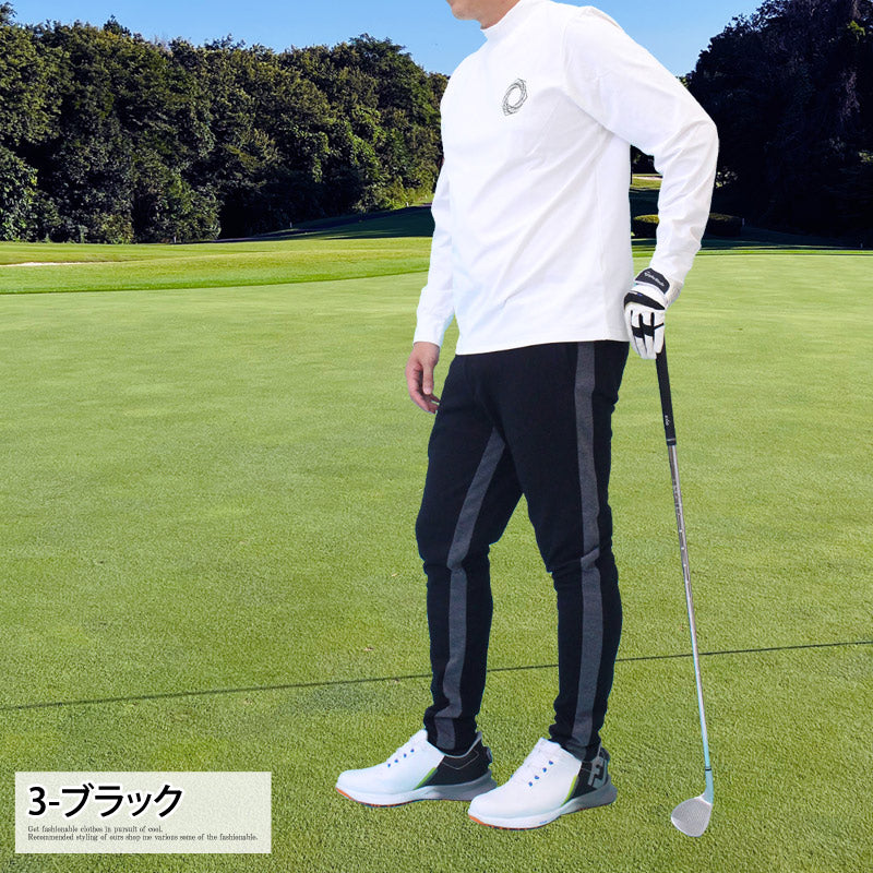Russeluno メンズゴルフパンツ サイズ5 ラッセルノ ゴルフウェアメンズ レトロラインパンツ サイズ 5 未