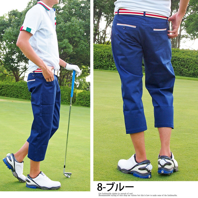 ゴルフウェア メンズ ゴルフパンツ ストレッチ ハーフパンツ