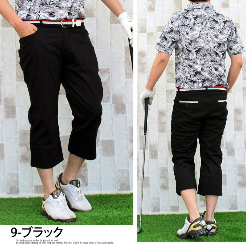 ゴルフウェア メンズ ゴルフパンツ ストレッチ ハーフパンツ