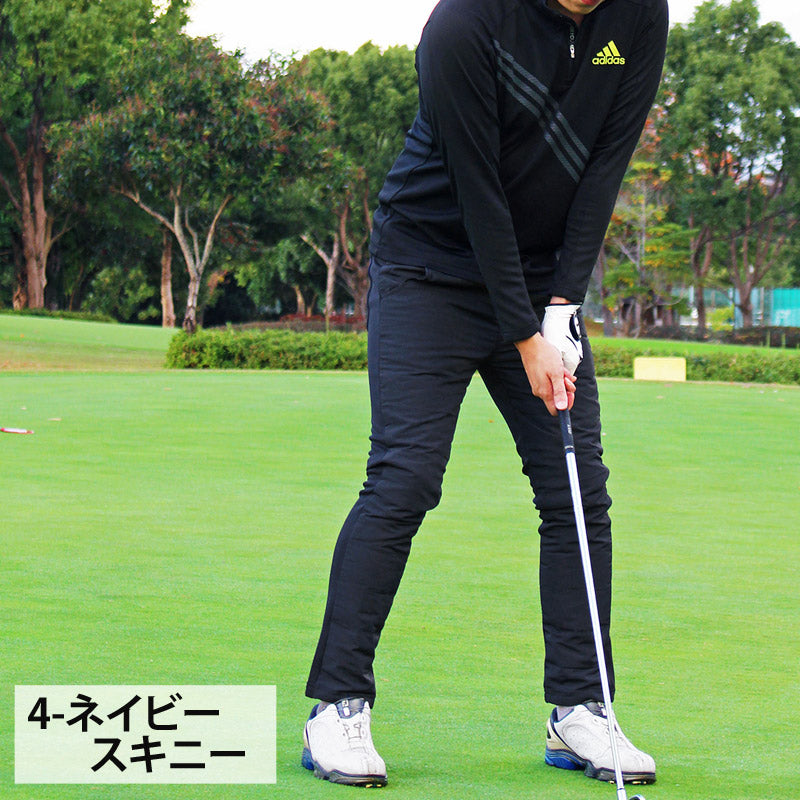 ダウンパンツ メンズ ゴルフパンツ ダウン80% 裏起毛 裏フリース