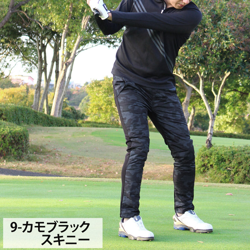 ダウンパンツ メンズ ゴルフパンツ ダウン80% 裏起毛 裏フリース