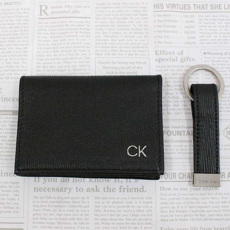 Calvin Klein カルバンクライン CK ワンポイント レザーカード
