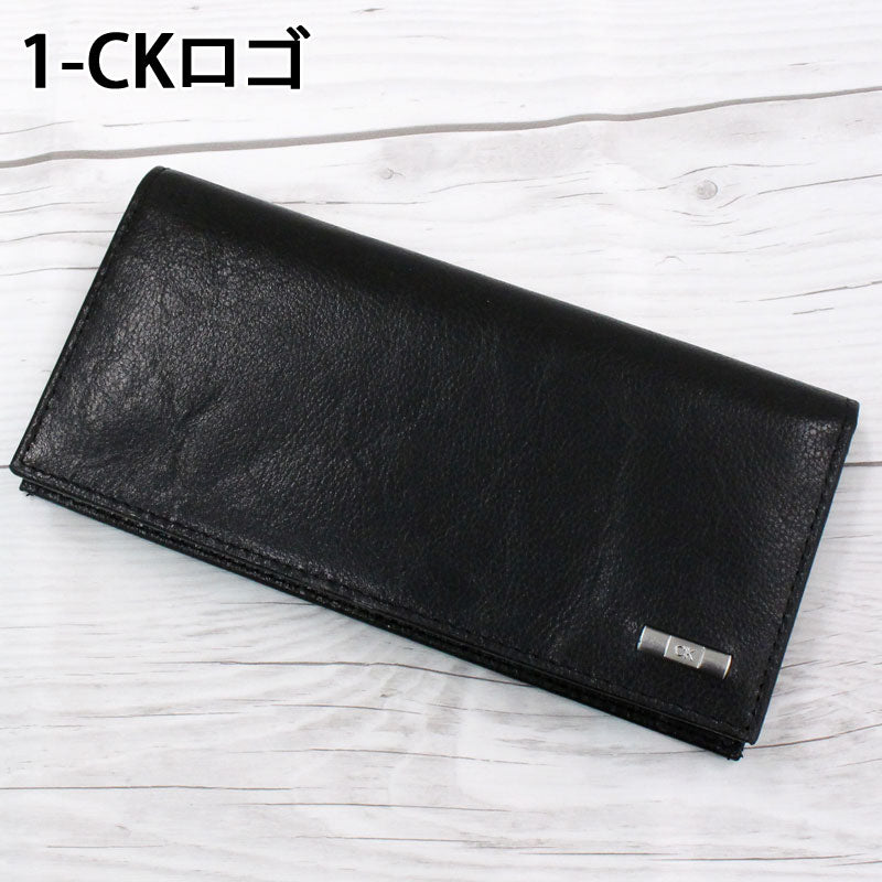 Calvin Klein カルバンクライン CK ロゴプレート 2つ折りロング