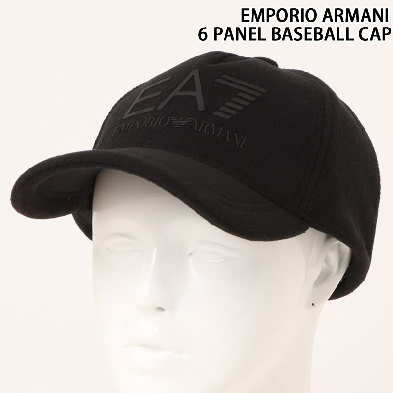 ☆匿名発送☆海外限定☆エンポリオアルマーニ EA7 キャップ　ラバーロゴ EMPORIO ARMANI EA7 (エンポリオアルマーニ) ベロア ロゴ