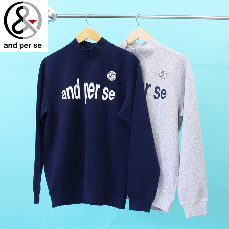 and per se アンパスィ ゴルフウェア メンズ トレーナー モックネック